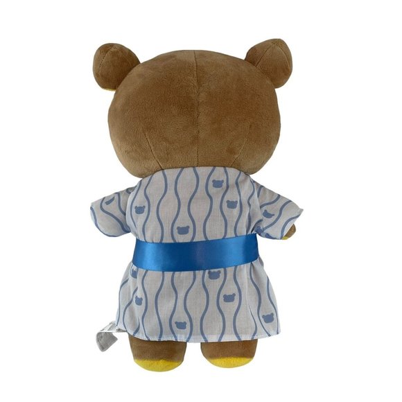 San-X Rilakkuma Summer Blue Yukata 16” Plush Kimono Stuffed Animal Teddy Bear - Picture 2 of 5